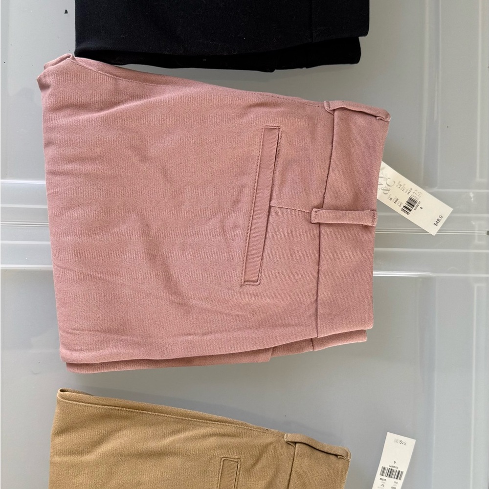 New York & Company Black, Pink, and Tan Cropped Pants